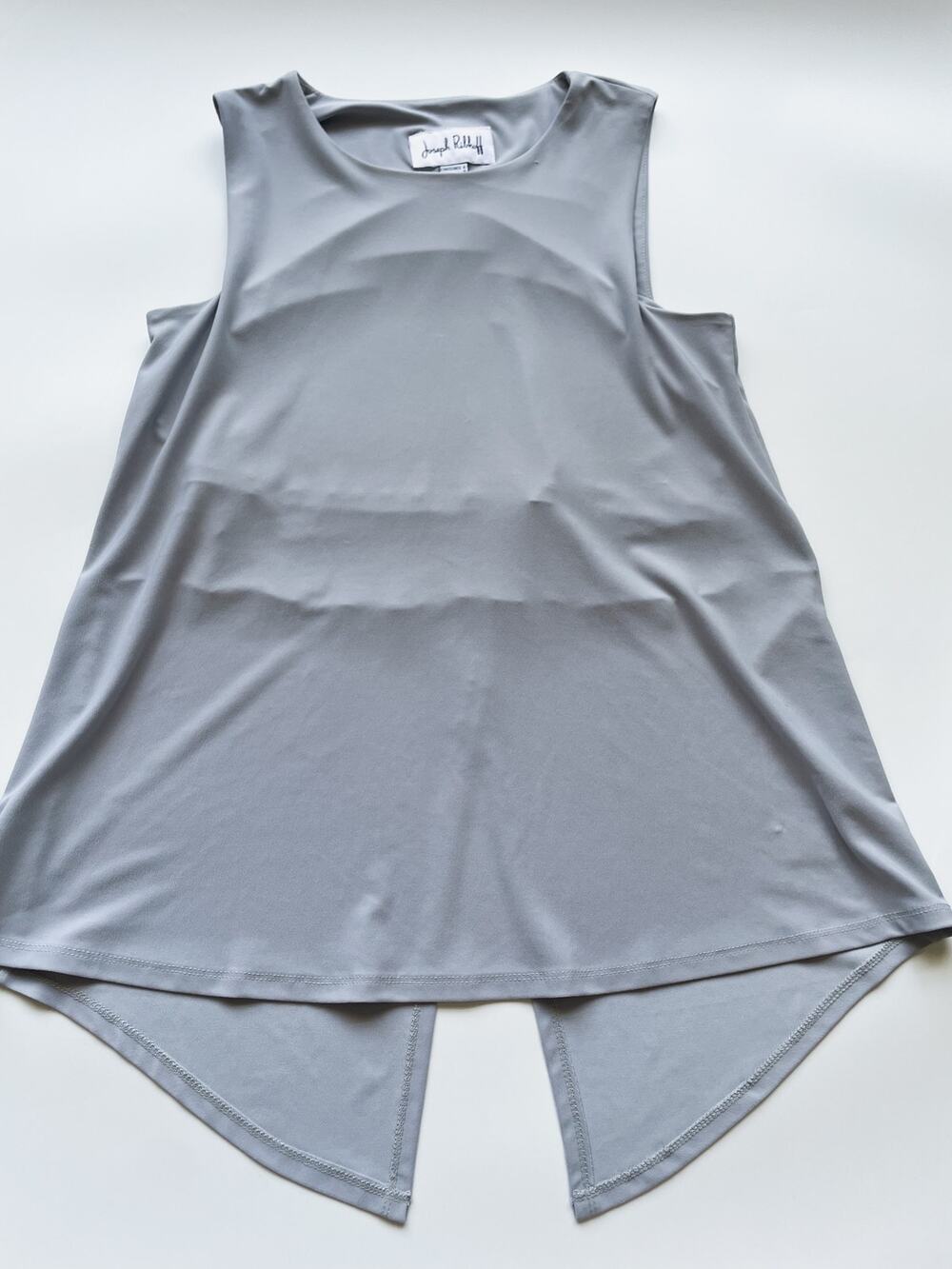 Women's Joseph Ribkoff Gray High Neck Tank with Split Back Size 4